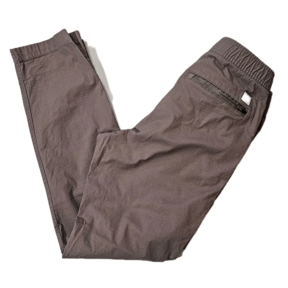 Vuori Pants Unisex Small Brown Jogger Tapered Twill Elastic Waist Casual Pockets
